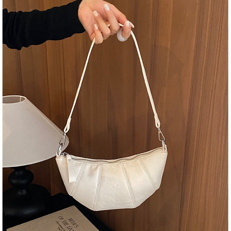 Half Moon Crescent - Zachte PU halvemaanvormige schoudertassen Dames Crossbodytas