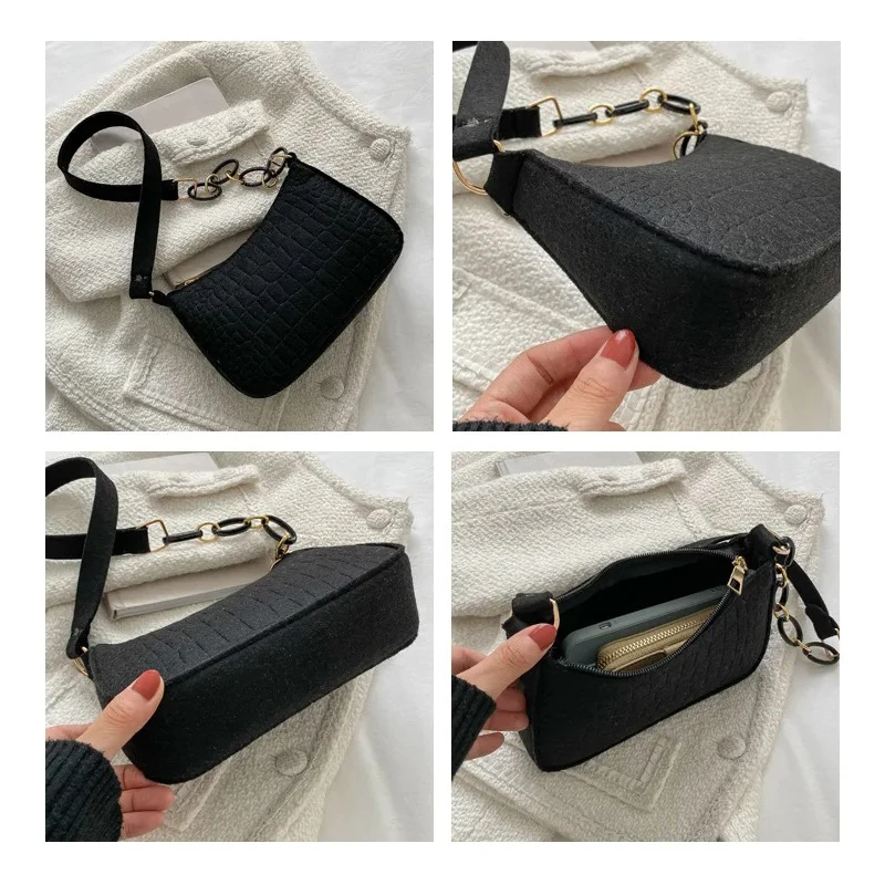 Half Moon Crescent - Mode dameshandtas onder de arm, klein