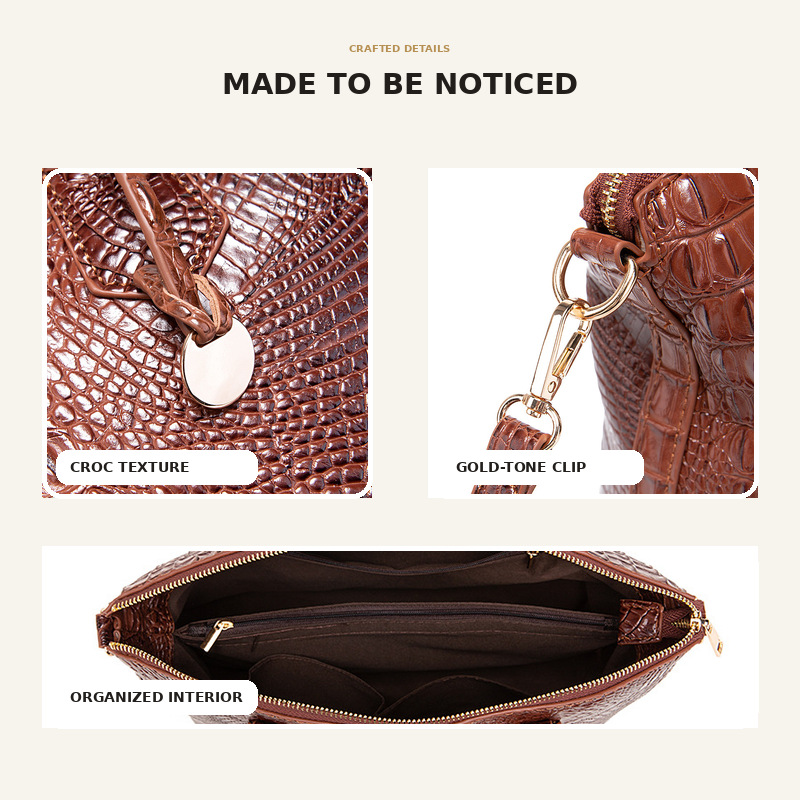 Dames vintage handtas met krok - Top Handle Structured recensie en prijs
